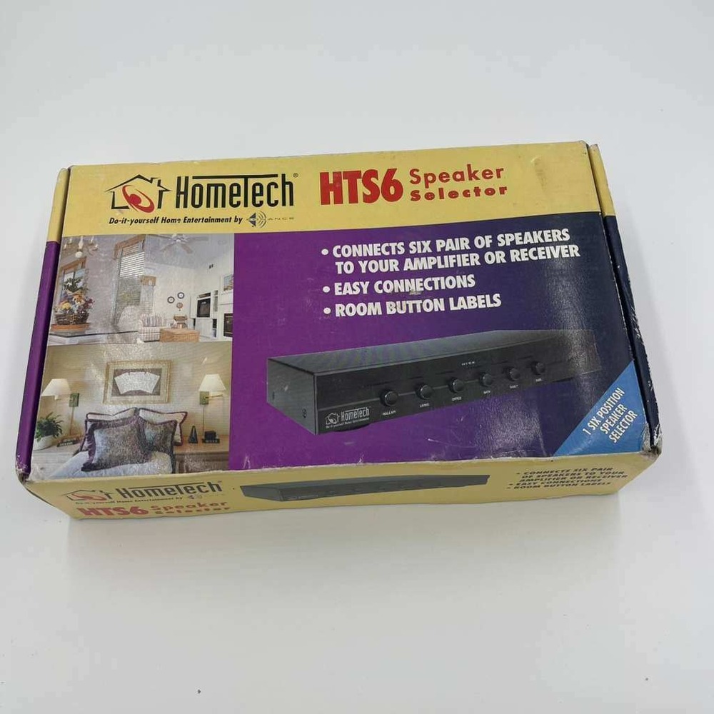 Homelech HTS6 Speaker Selector Switcher Audio Amplifier Receiver 6 Zone Box